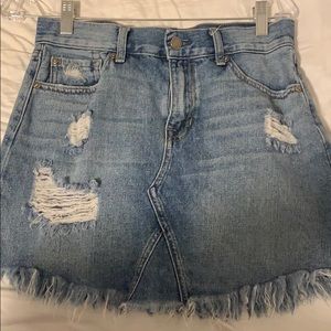 High Waisted Denim Skirt